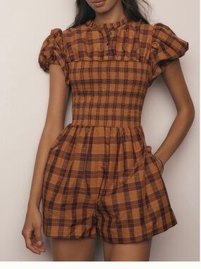 Anthropologie Maeve Ruffle-Trim Romper
